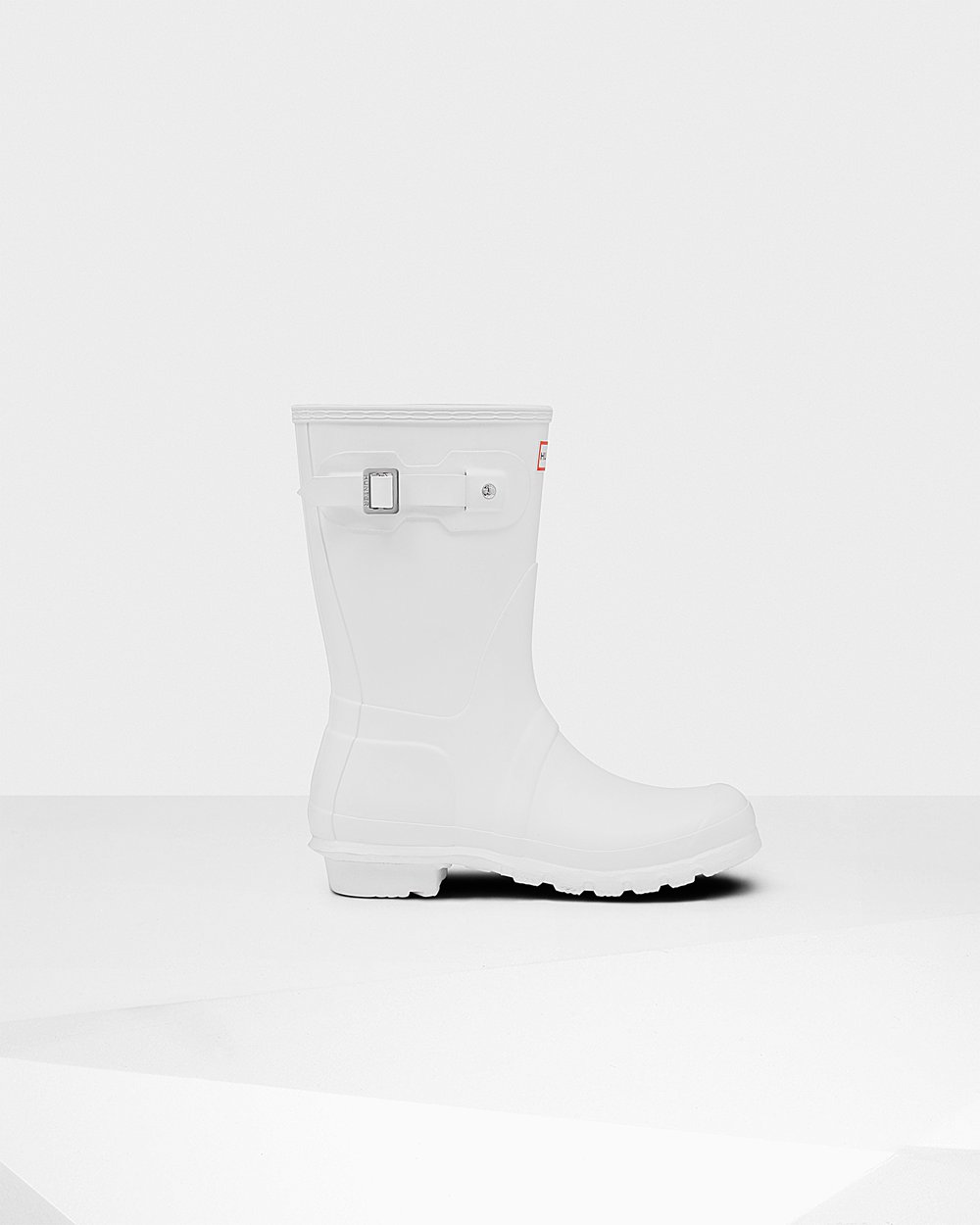 Hunter Original Short Rain Boots - Clearance Sale Womens White - YJNGSF726